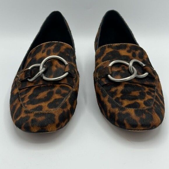 Shoes Loafer Flats Size 6.5 Sole Society Bit Leopard Leather - Picture 3 of 13